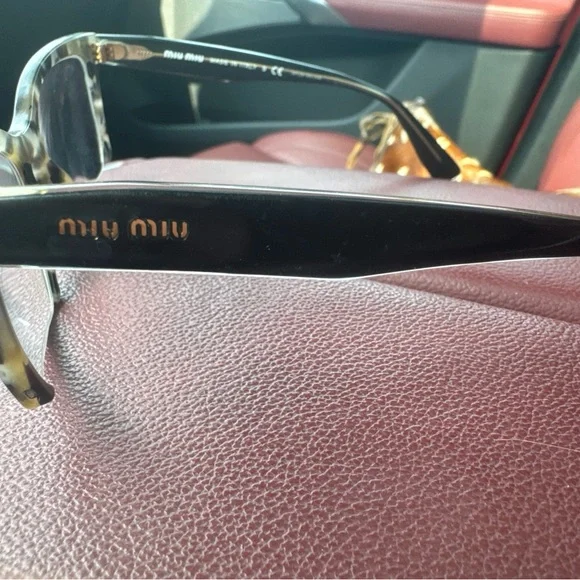 Miu Miu Brown Cat-Eye Glasses half rim lensdesigner women’s made in Italy